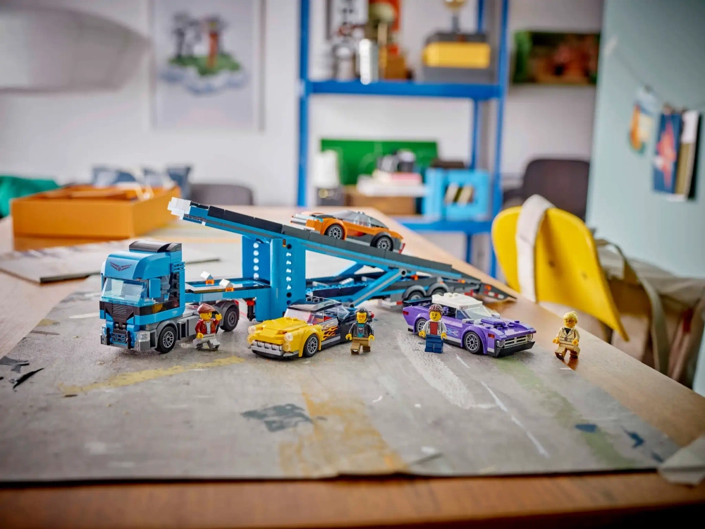 Конструктор LEGO City 60408 Грузовик-автовоз со спортивными автомобилями