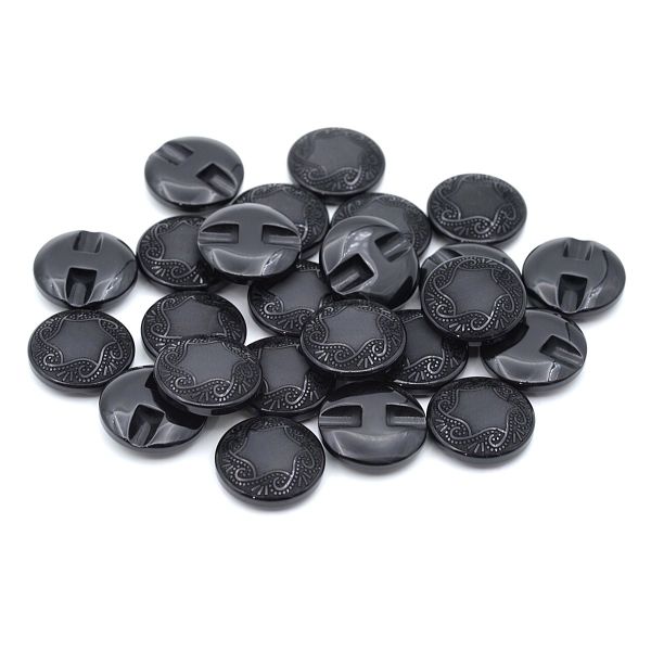 Пуговицы на ножке 32L=20 мм, (Black (черный)), 24 шт, 615010-1