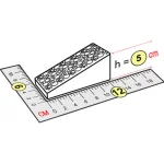 Элемент наклонного подъема 12x6x5 см для конструктора 5''