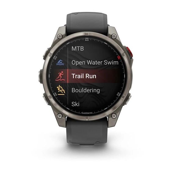 Часы GARMIN FENIX 8 PRO 47mm Amoled Sapphire Lens Titanium With Graphite/Black Silicone Band