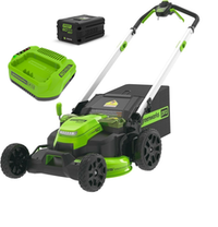 Cамоходная аккумуляторная газонокосилка Greenworks GD60LM61 Twin Force, 60v, 61 см, (2519107UH), с аккумулятором 8 А·ч и зарядным устройством