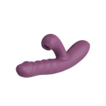 Силиконовый вибратор с эффектом фрикций Purple SW3028