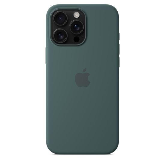 Силиконовый чехол Apple для iPhone 16 Pro с MagSafe Зелёный Озерный