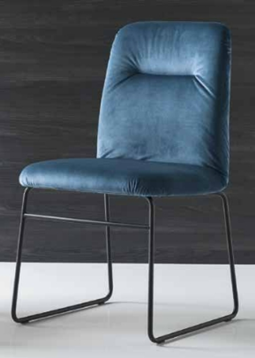Стул М-City DISAUR Greta Cb, 1904 Met.P15 Matt Black, Venice S0J Ocean Blue