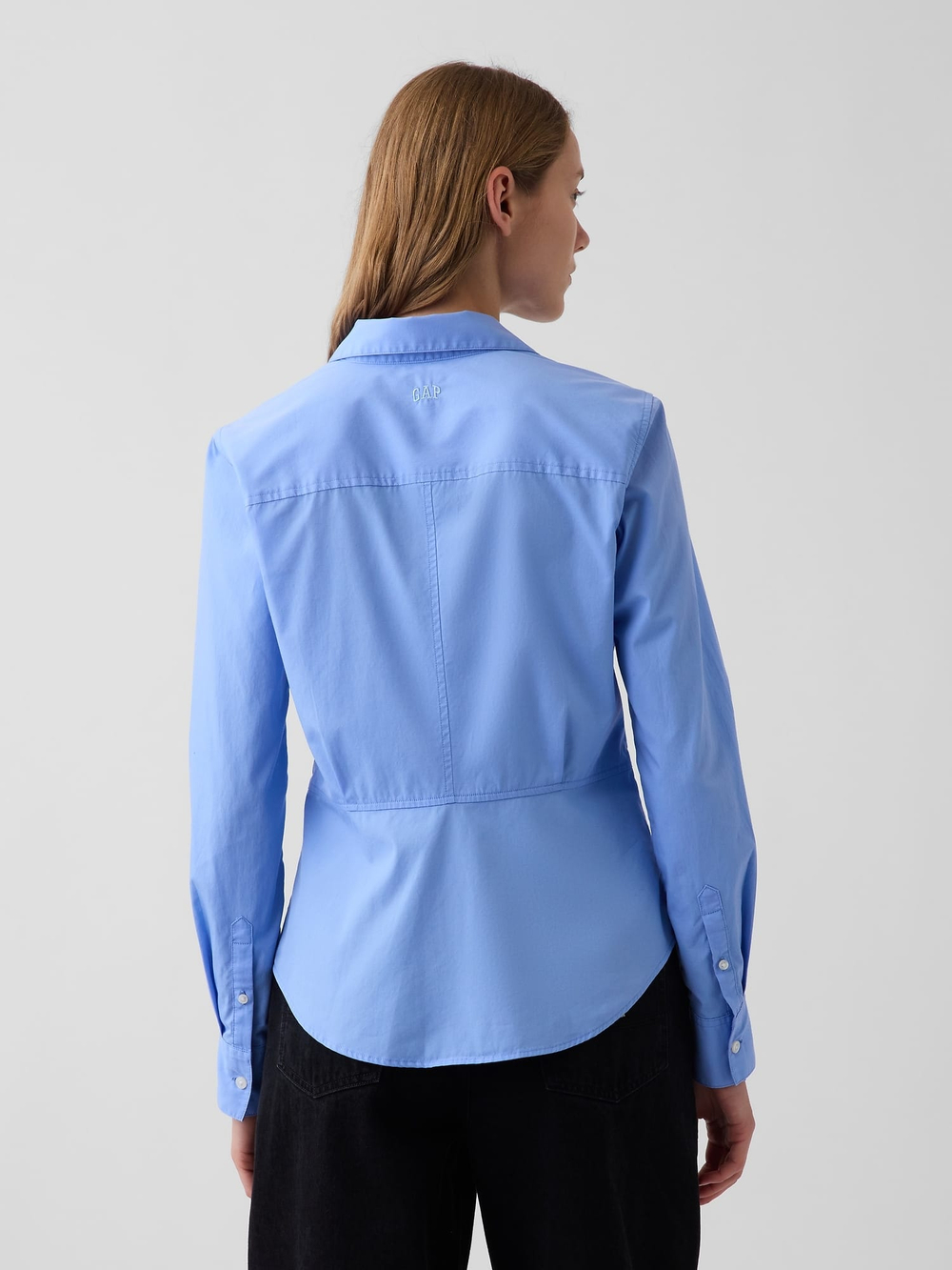 Рубашка с поясом из органического хлопкового Poplin - GAP