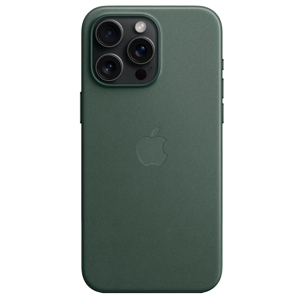 Тканевый чехол с поддержкой MagSafe Apple FineWoven Case для iPhone 15 Pro Max, Evergreen (Вечнозеленый)