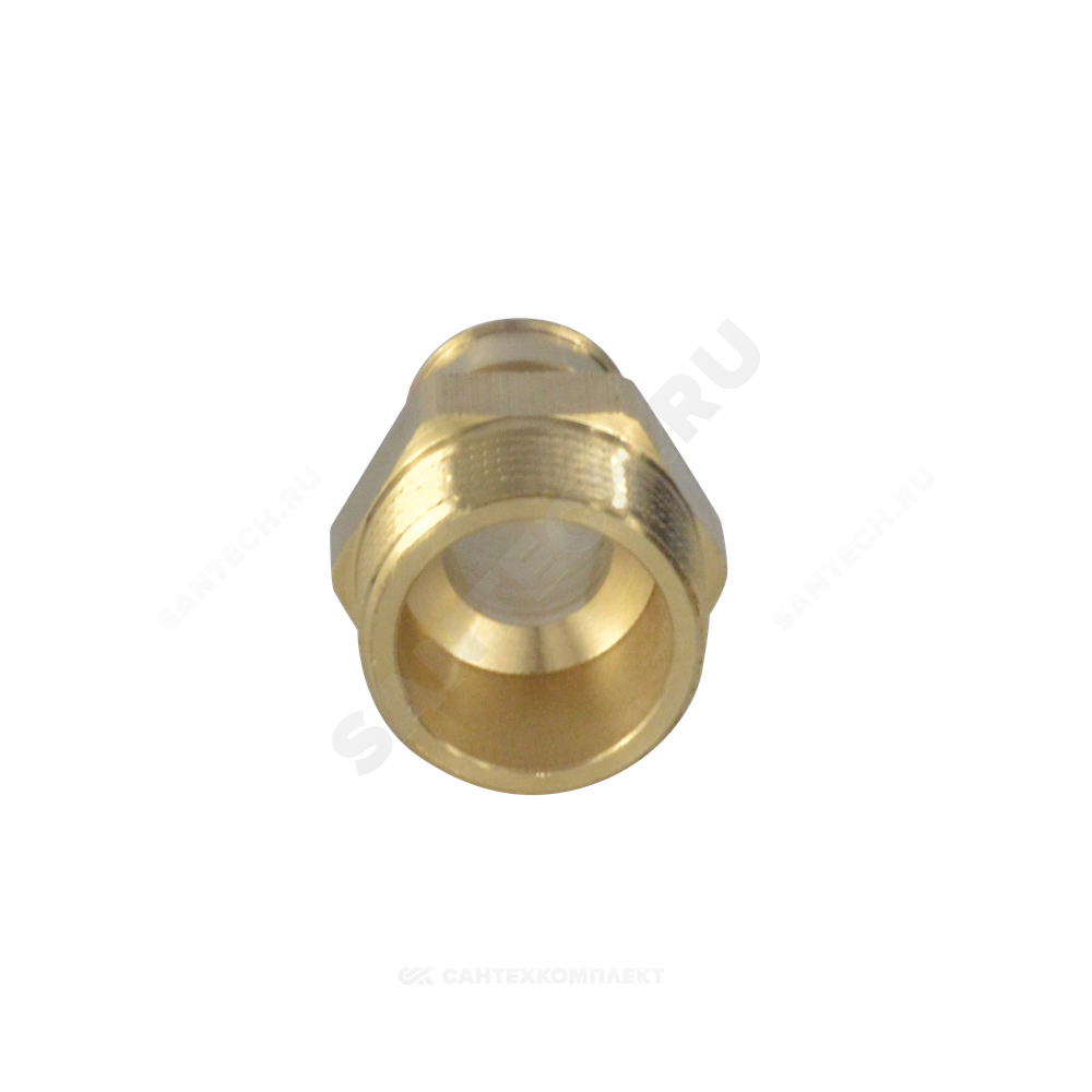Муфта для PE-X труб радиальная латунь Дн 16х3/4" НР РОС