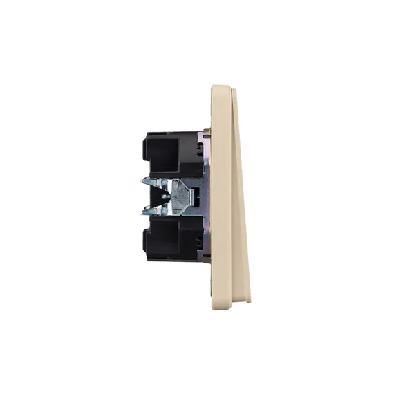 Переключатель проходной двухклавишный KRANZ Miele Round Шелк KR-78-0709-7