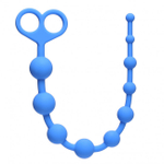 Силиконовая анальная цепочка Orgasm Beads (33,5 см , васильковый) (Цвет: васильковый)