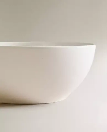 ZARA HOME САЛАТНИЦА ИЗ КЕРАМИКИ, БЕЛЫЙ