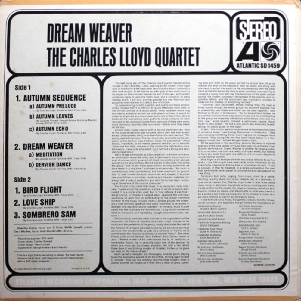 The Charles Lloyd Quartet / Dream Weaver (LP)