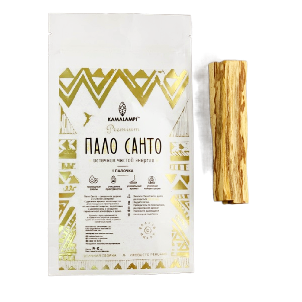Kamalampi Palo Santo Premium Пало Санто Премиум с повышенным содержанием смолы 14-16 г 1 палочка