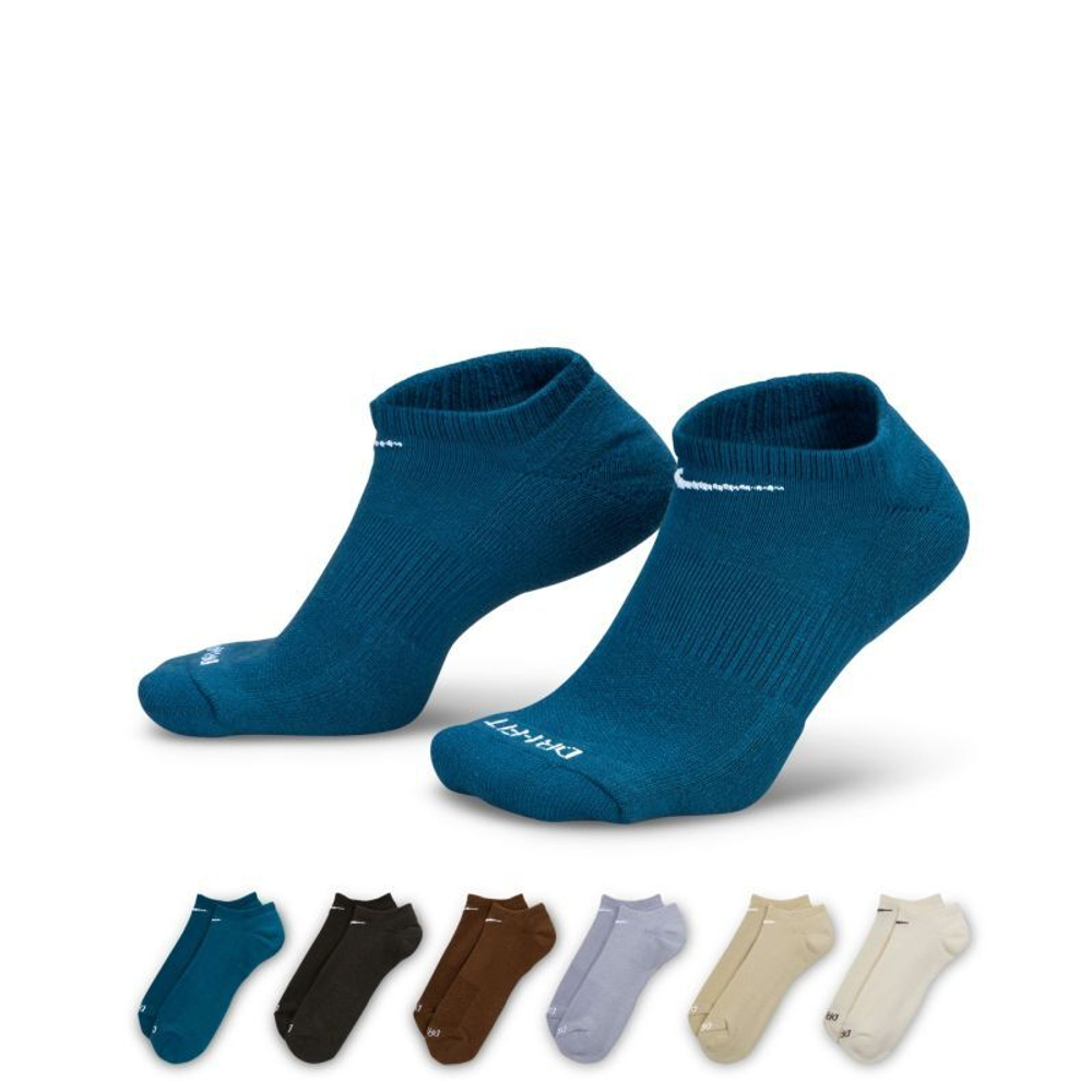 Теннисные носки Nike Everyday Plus Cushioned Training No-Show 6P - multicolor