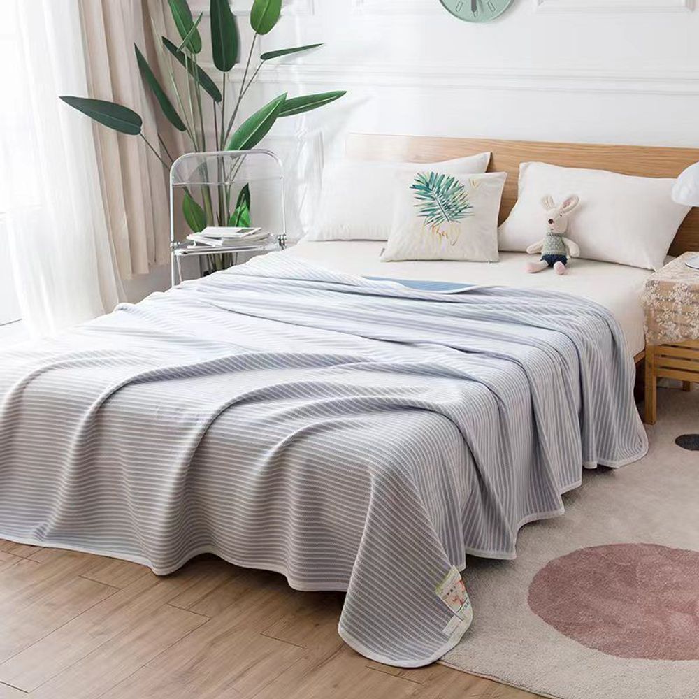ZEPHYR HOME Плед-покрывало 200х230 трикотаж синий полоски