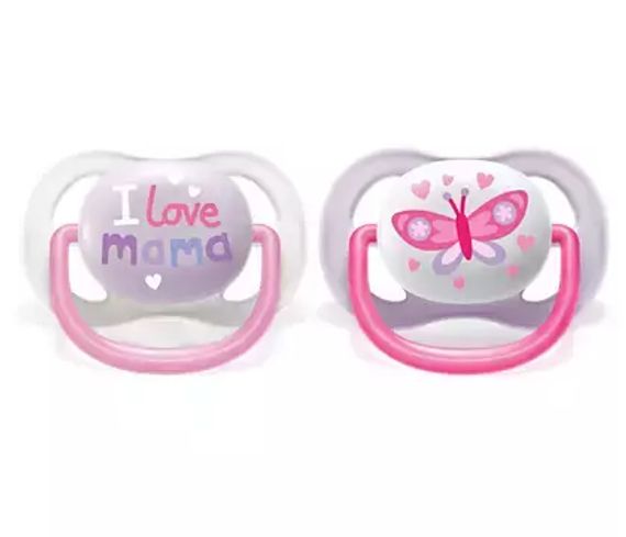 Əmzik\ Ultra air soother 0-6m text qirl 2 pcs