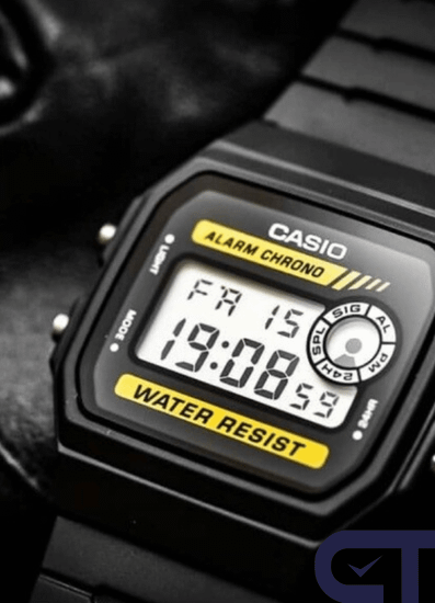 Casio F-94WA-9D — мужские цифровые часы с микроподсветкой и секундомером