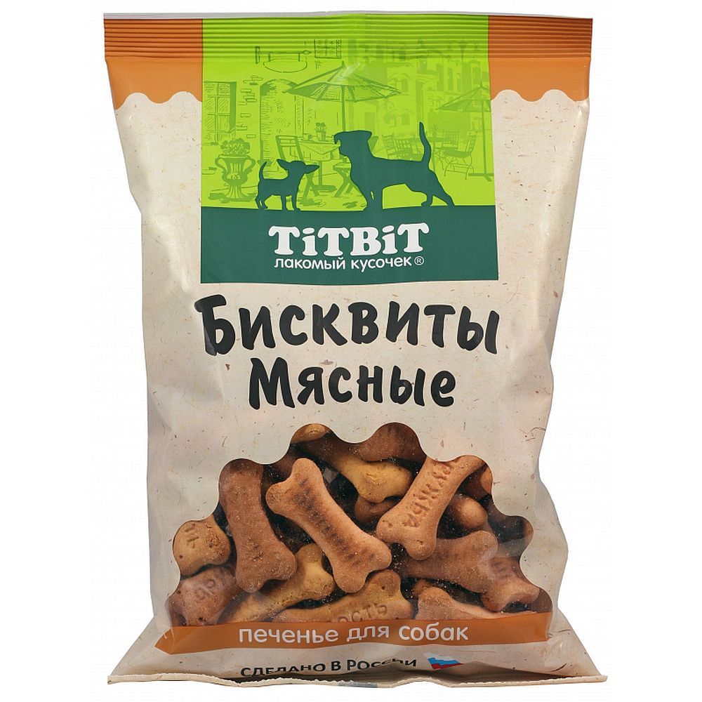 Лакомство для собак TitBit Бисквиты мясные печенье для собак, упаковка 500 г Лакомство для собак TitBit Бисквиты мясные печенье для собак, упаковка 500 г