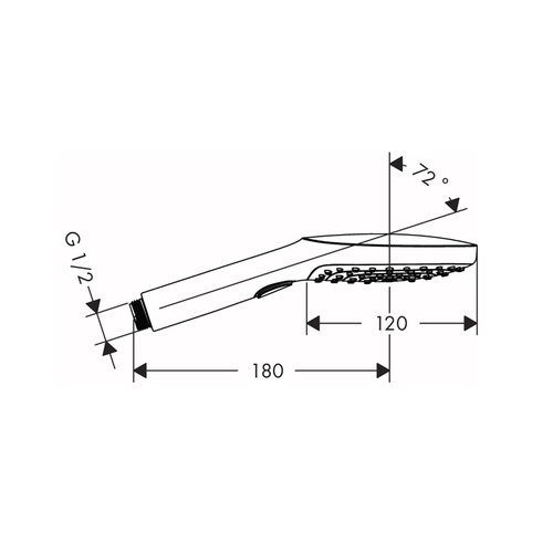 Ручной душ Hansgrohe Raindance Select E 120 3jet, черный матовый (26520670)