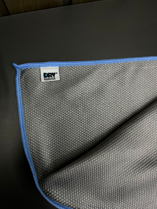 DM3540 GLASS DIAMOND (GREY) Микрофибра DRY MONSTER (плетение ромб) РАзмер 35*40 см. серый