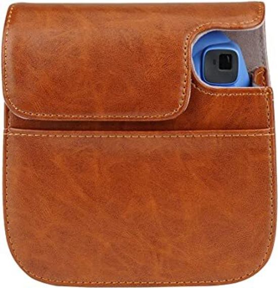 İnstax fotoaparat üzlüyü \ Instant Camera Case Compatible with Instax Mini (Brown)