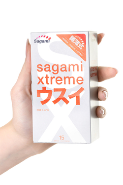 Ультратонкие презервативы Sagami Xtreme, 15 шт
