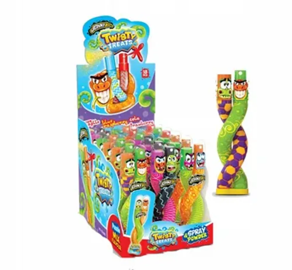 Жидкая конфета Змея, спрей Twisty Treats, 18шт  Johny Bee