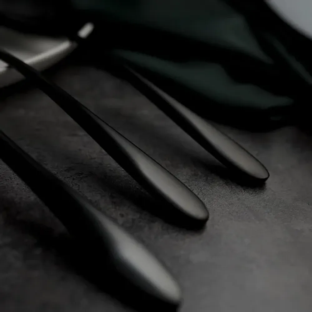 Вилка столовая 21,5 см матовая черный цвет PVD Alessi-Black P.L. [12]