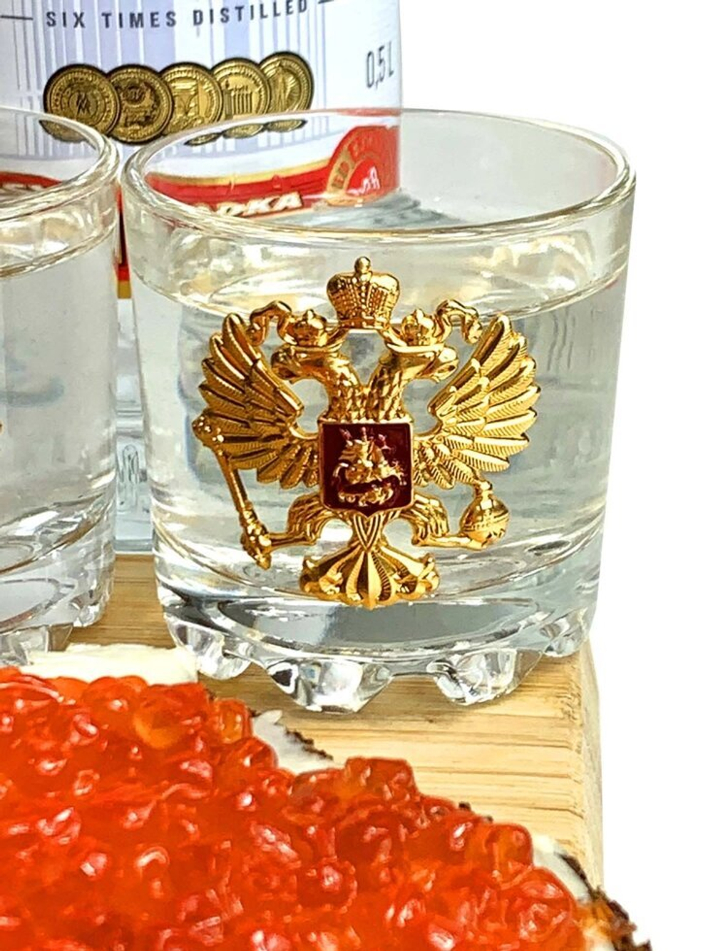 Подарочный набор «Россия» пивная кружка и 3 стопки