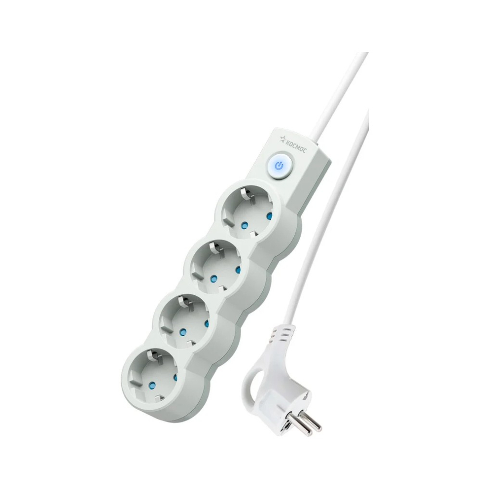удлинитель сетевой Космос Yksm 1,5M-4G-Z-V10A-W