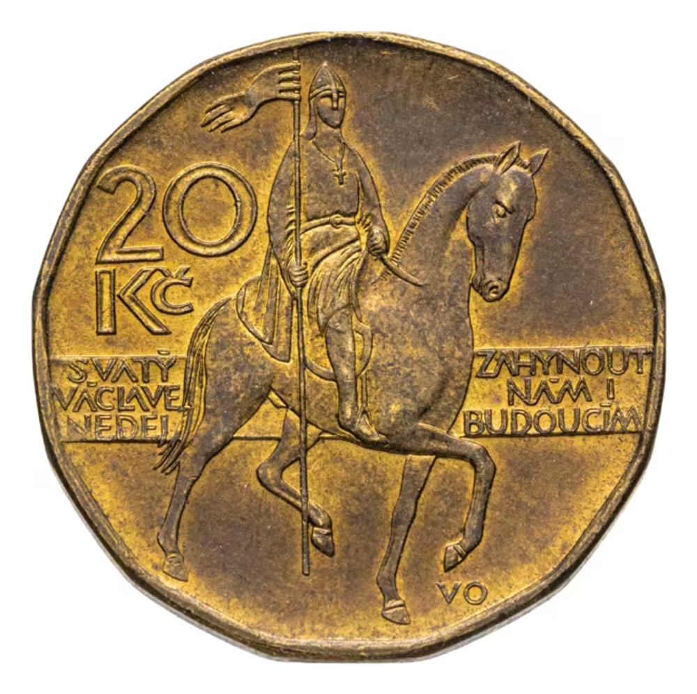 Монета 20 крон (korun), Чехия 2014 г.