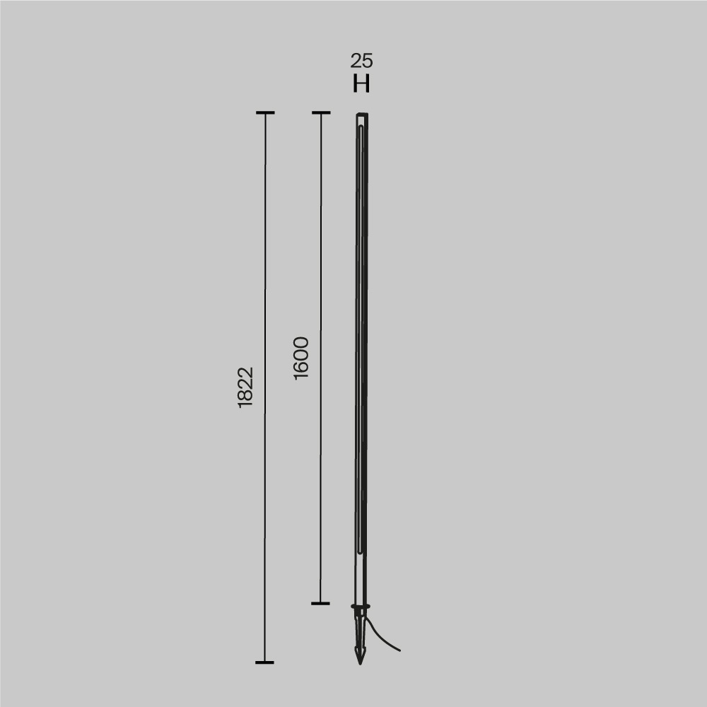 Ландшафтный светодиодный светильник Maytoni Pole O440FL-L24GF3K