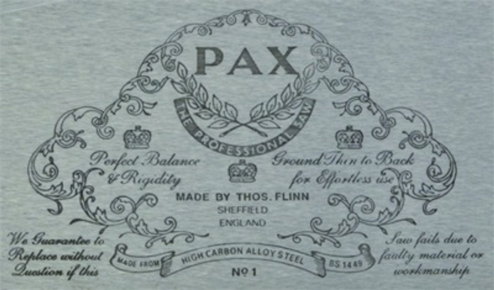 Пила столярная обушковая PAX TENON CrossCut 254 мм 15 tpi 10 C/C Thomas Flinn М00005108