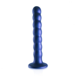 Синий фаллоимитатор Beaded G-Spot - 17 см. (Цвет: синий)