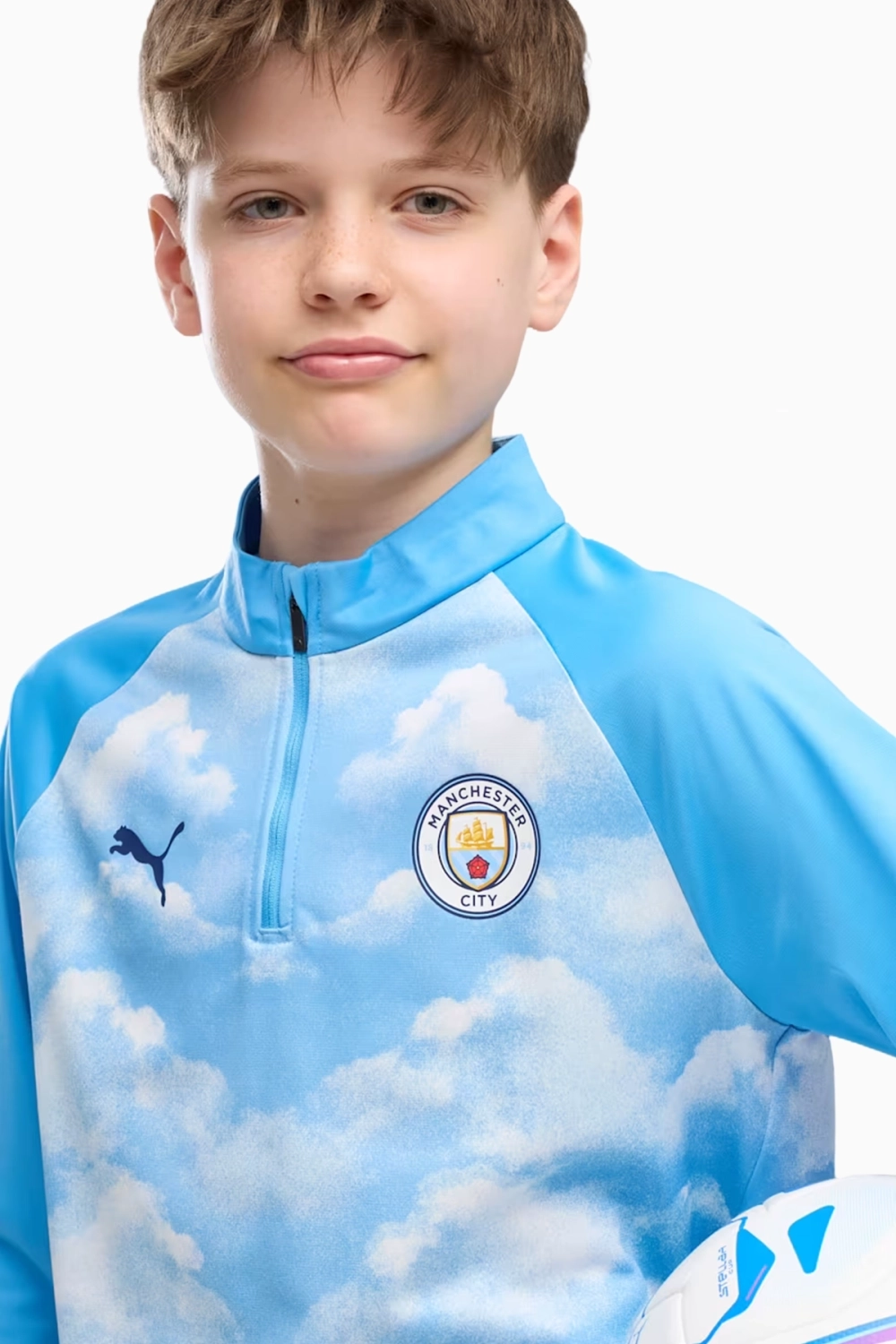 Кофта Puma Manchester City 26/27 Training 1/4 Zip Top Junior - синий