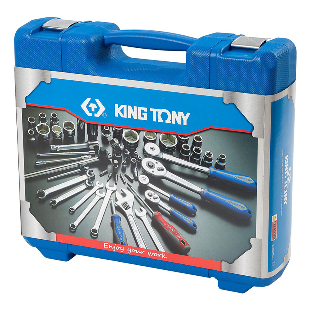 KING TONY (7587SR01) Набор инструментов универсальный, дюймовый, 87 предметов