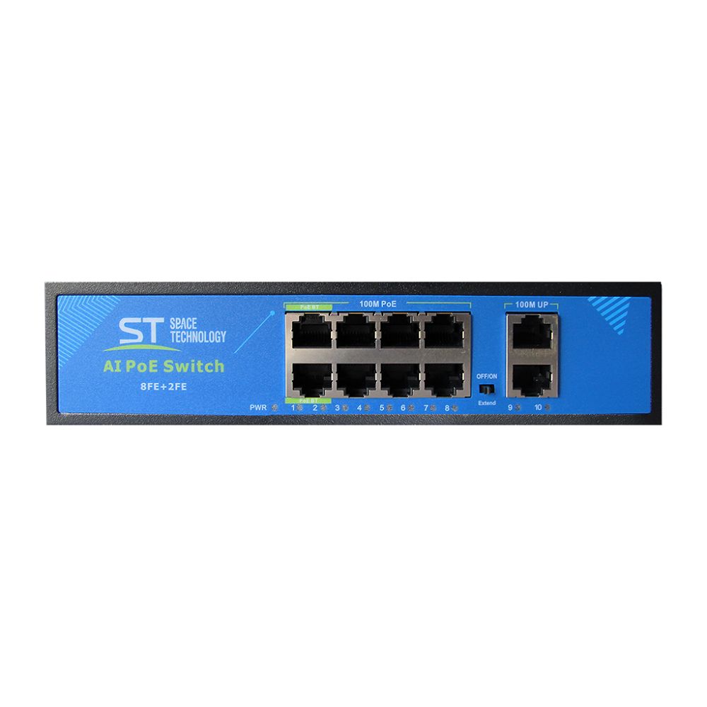 Коммутатор на 8 PoE портов ST-S813POE (2M/150W/АB/2BT) PRO