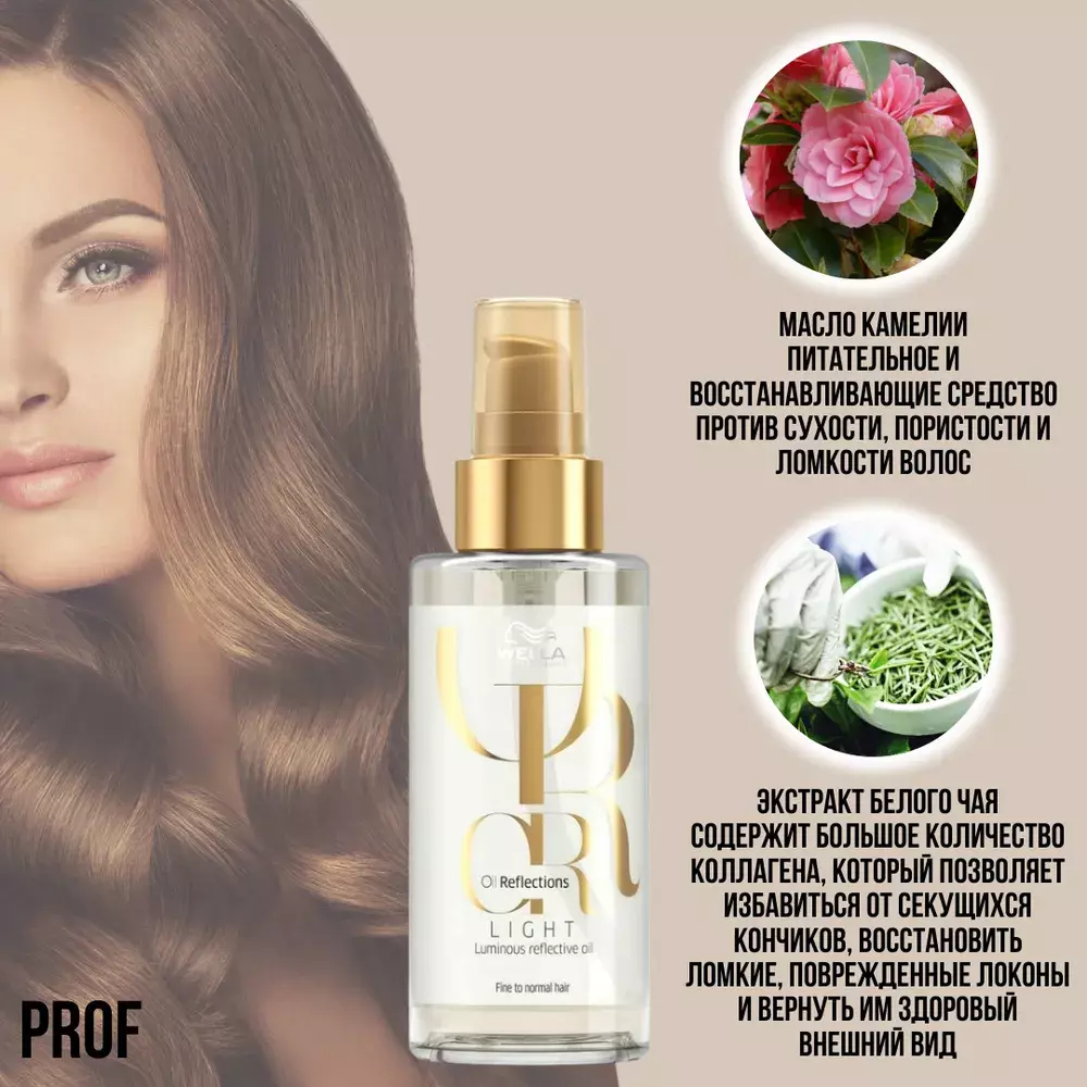 Wella Oil Reflections Легкое масло для сияющего блеска волос 30 мл