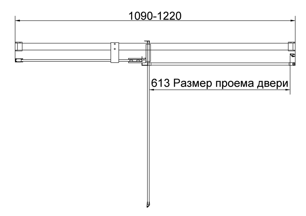 Душевая дверь Vincea Экстенза (Extenza) VDP-4EX1112CLG, 1100/1200, брашированное золото, стекло прозрачное