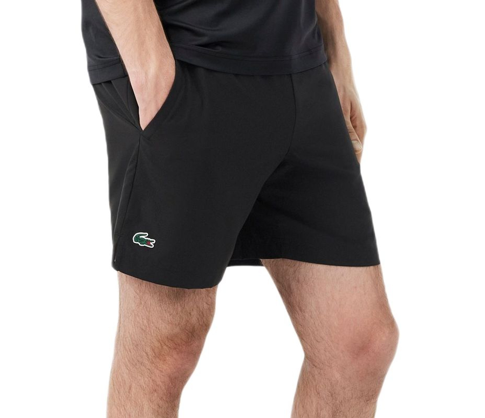 Meskie spodenki tenisowe Lacoste Ultra Dry Reflective - black