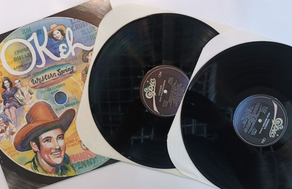 Винтажная виниловая пластинка LP Сборник Кантри Музыки Okeh Western Swing 2LP (USA 1982)