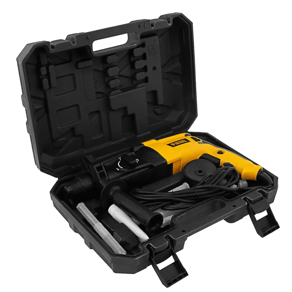Перфоратор электрический RHH-800-26, SDS-plus, 800 Вт, 3 Дж, 3 плюс 1 реж. Denzel, 26607