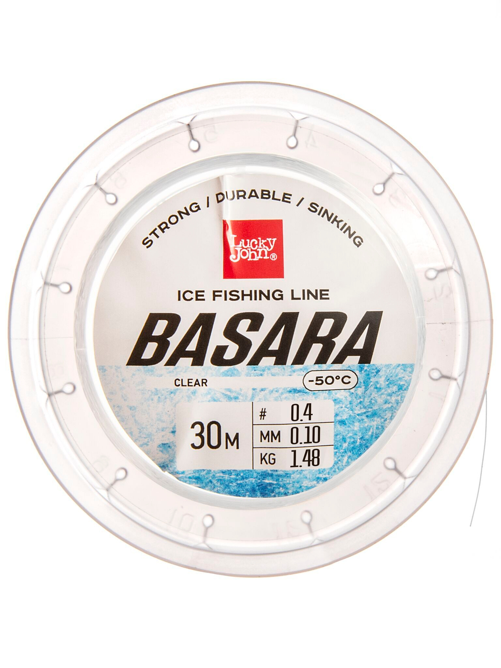 Леска монофильная зимняя Lucky John BASARA Clear 30 м, 0,10 мм