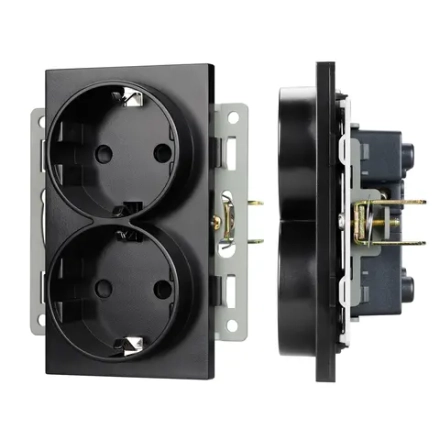 Механизм электрической розетки SCT-MEUD-PL-BK (250V, 16A) (Arlight, -)