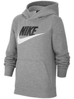 Кофта для мальчика теннисная Nike NSW Club + HBR PO - серый