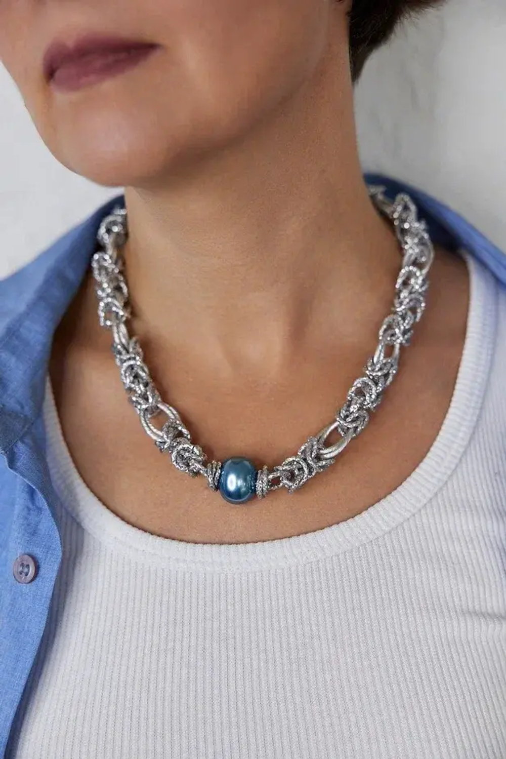 HMG 1131 S/teal Колье Византия арт.2100