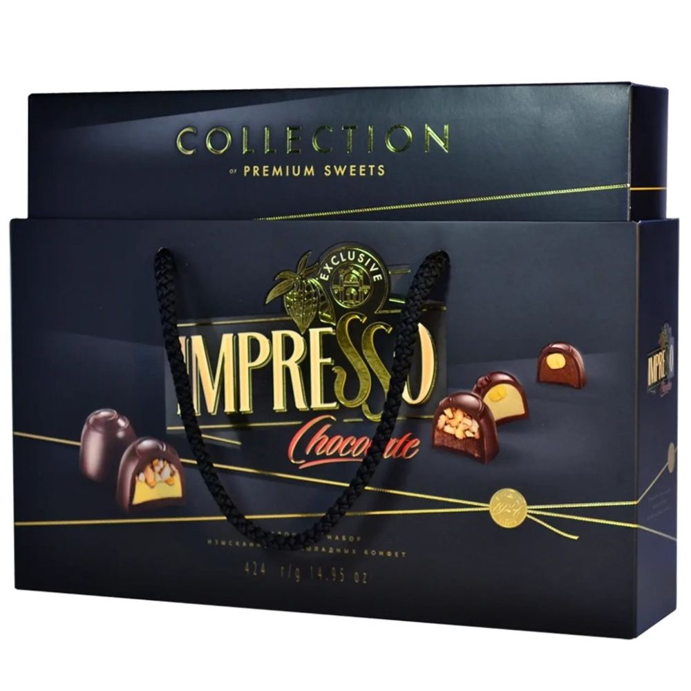 Подарочный Набор конфет IMPRESSO Premium (золотой) 424гр