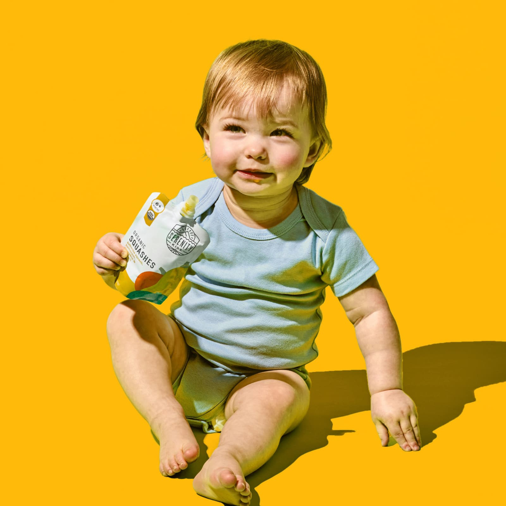 Serenity Kids, органические тыквы, тыква кабоча, арахис, тыква и оливковое масло, для детей от 6 месяцев, 99 г (3,5 унции)