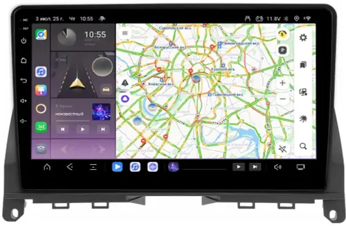 Магнитола для Mercedes-Benz C-класс W204 2007-2011 - Kuberg OL-9947 QLed, Android 13, Быстрейшая, CarPlay, SIM-слот