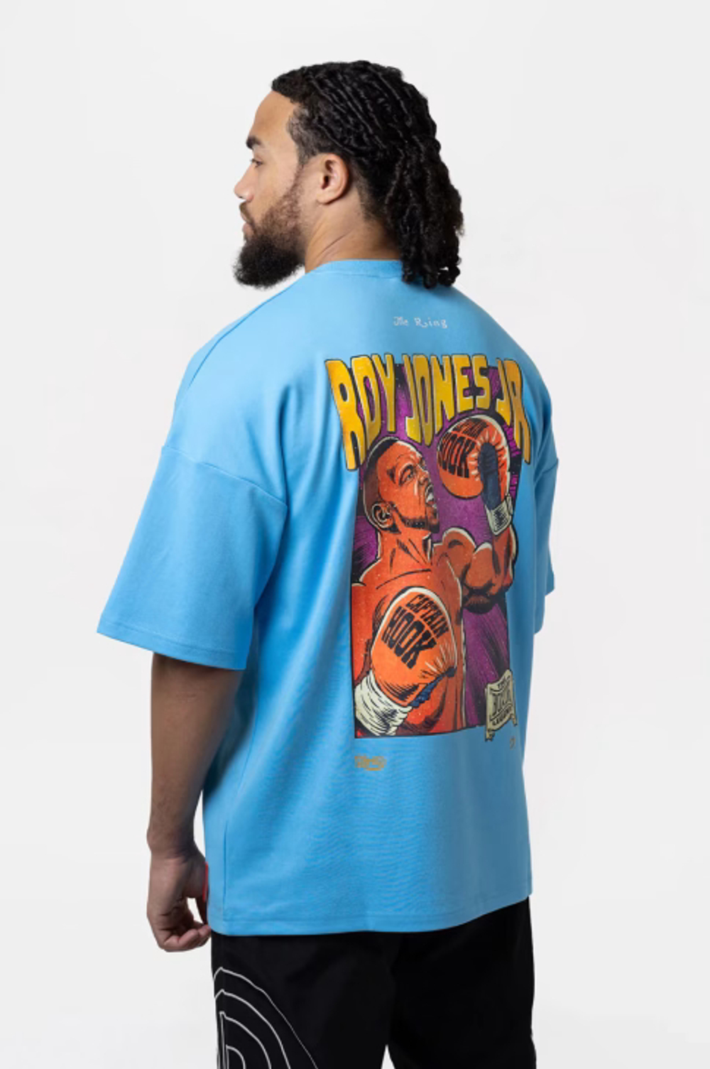 Футболка Ring × BOXRAW Roy Jones Jr Oversized голубая