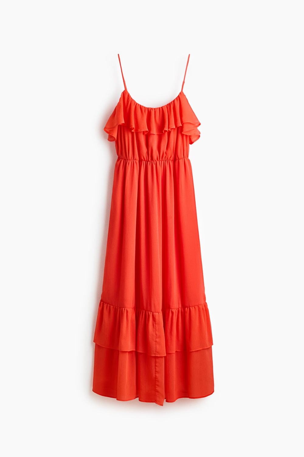 Шифоновое платье с воланами - H&M
